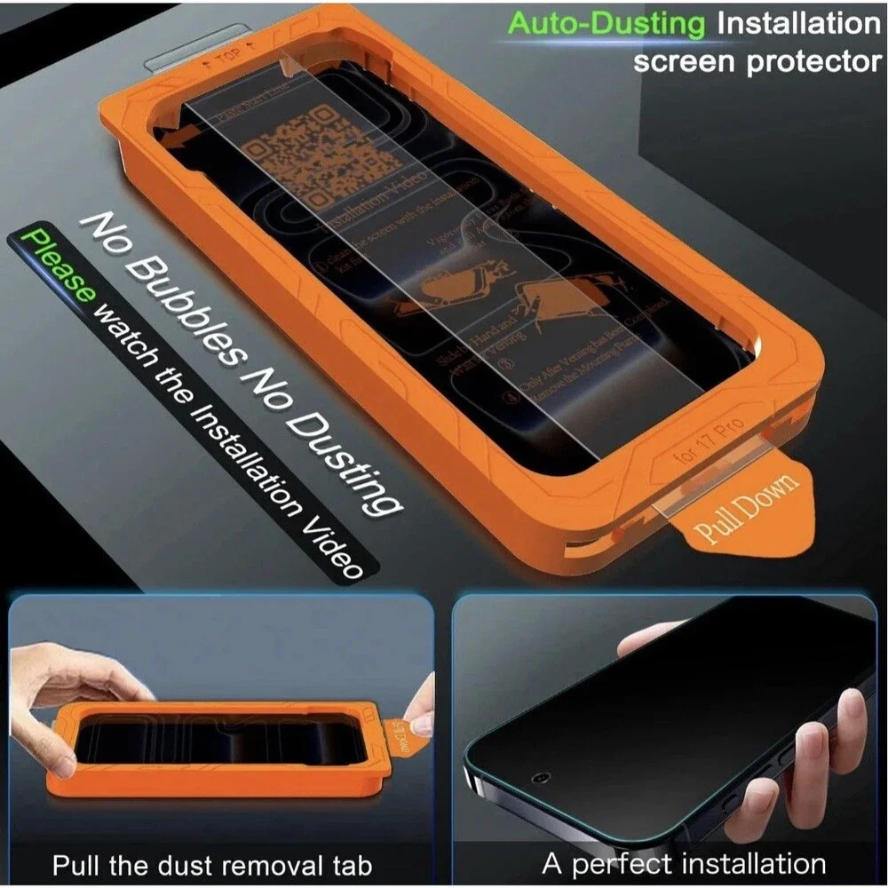 IMBZBK [Auto-Dust Removal] 3 Pack iPhone 17 Pro 6.3 inch, 17 Pro-Black